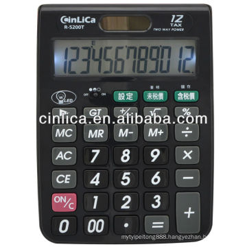 led backlight calculator solar cell desktop calculator R-5200T